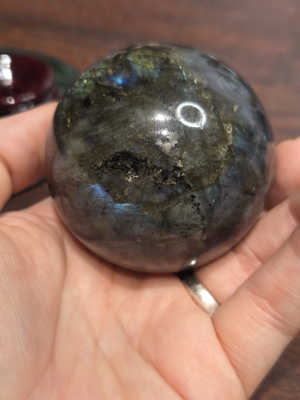 Flashy Labradorite Sphere - Picture 8 of 16